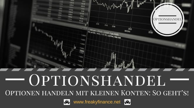 Titelbild, Optionshandel, Optionen handeln mit kleinen Konten, Kurscharts, schwarz weiß