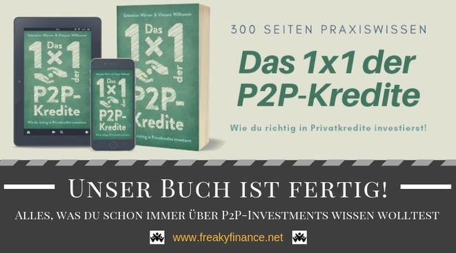 Buchvorstellung: Das 1x1 der P2P-Kredite, wie du richtig in Privatkredite investierst von Sebastian Wörner und Vincent Willkomm präsentiert von freaky finance