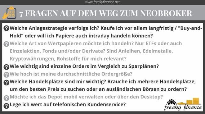 freaky finance, Neobroker-Vergleich, Smartbroker, Trade Republic, Scalable Capital Broker, FAQ Neobroker, Brokerwahl, Fragen
