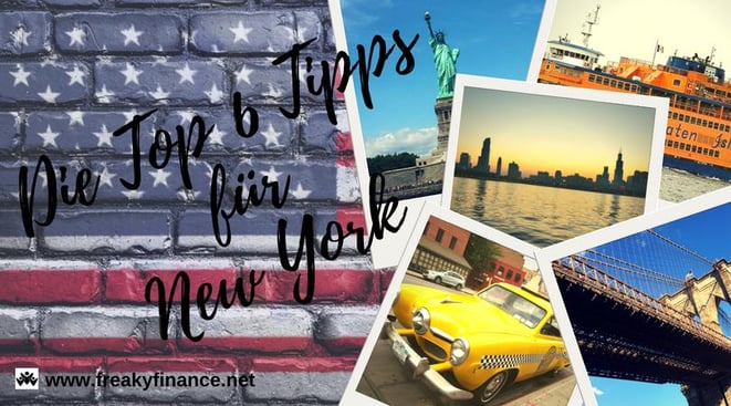 freaky finance, freaky travel, Gastartikel, New York TOP 6 must-dos, New York Straße in Hochhäuserschlucht, Städtereise, Reisetipps, Sehenswürdigkeiten, Freiheitstatur, Taxi, Street, Flagge, Fähre