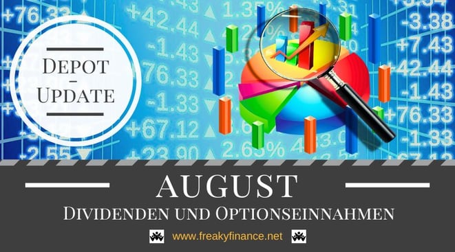 freaky finance, Dividenden und Optionseinnahmen, Optionsprämien und Depotbewegungen, Tortendiagram, Lupe