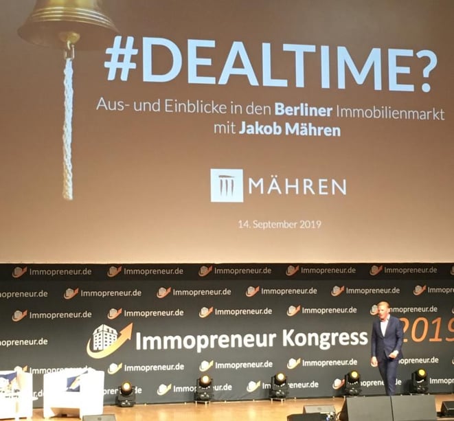 freaky finance, Immopreneur Kongress 2019, Hauptbühne, Darmstadtium, Jakob Mähren, Vortrag, Dealtime