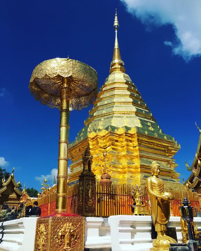freaky finance, freaky travel, Park, Chiang Mai, Wat Phra That Doi Suthep, Tempel, Chedi