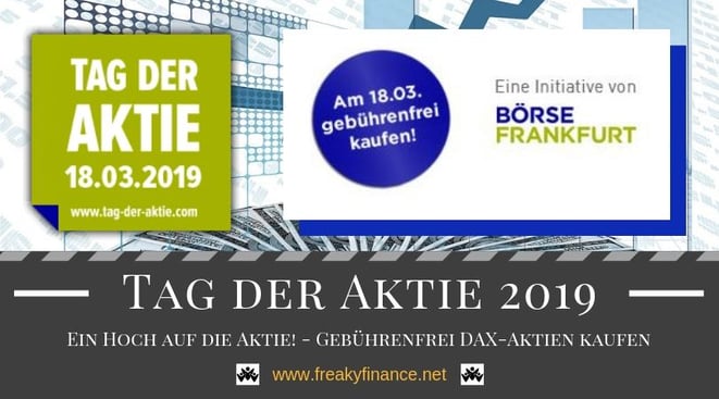 Tag der Aktie 2019, ein Hoch auf die Aktie, Dax Aktien und ETFs gebührenfrei kaufen
