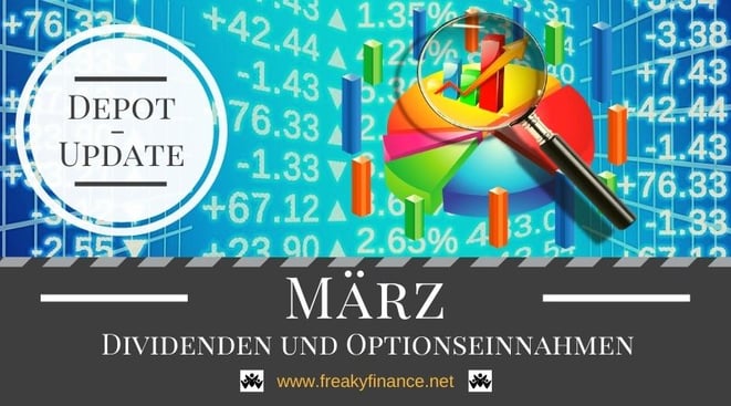 freaky finance, Dividenden und Optionseinnahmen, Optionsprämien und Depotbewegungen, Tortendiagram, Lupe