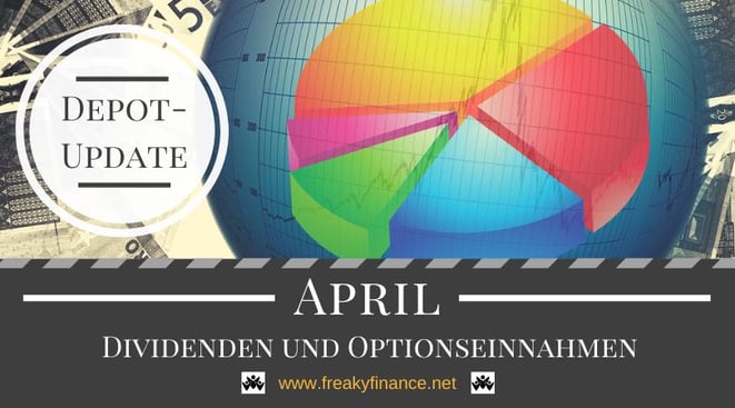 freaky finance, Dividenden und Optionseinnahmen, Optionsprämien und Depotbewegungen, April 2020, Tortendiagram, Lupe