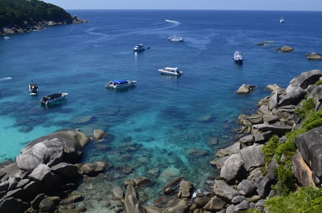 freaky travel, freaky finance, Meer, Similan Island, Bucht, Boote