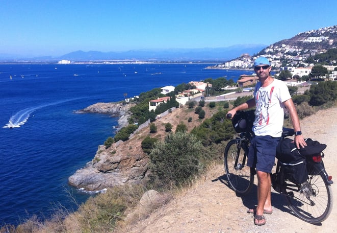 freaky travel, freaky finance, Fahrradausflug, Roses, Spanien, Meer, Steilküste, Steilhang