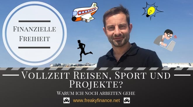 Vollzeit Reisen, Sport und Projekte? Finanziell frei - Warum ich trotzdem noch arbeiten gehe. Vincent, freaky finance, Blog, Flugzeug, Jogger, Arbeit, Idee, Strand, blauer Himmel, Mann am Strand unter blauem Himmel