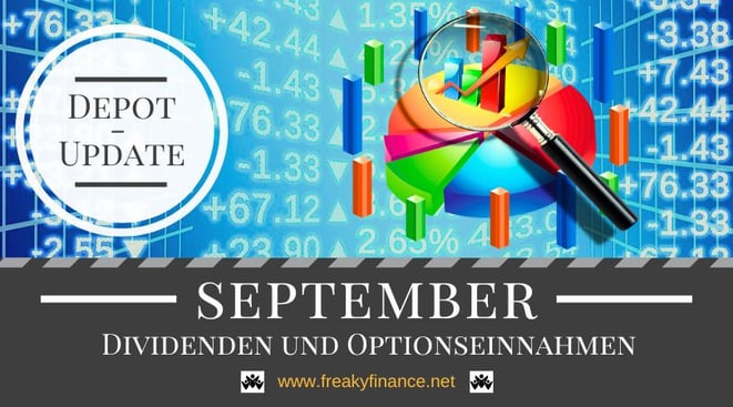 freaky finance, Dividenden und Optionseinnahmen, Optionsprämien und Depotbewegungen, Tortendiagram, Lupe