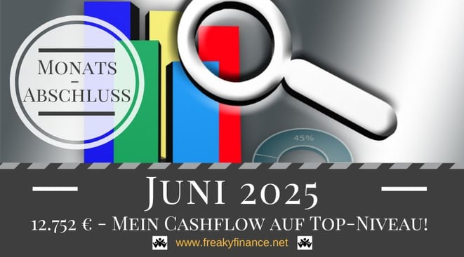 Titelbild Monatsabschluss, Chartbalken, Lupe, Beschriftung