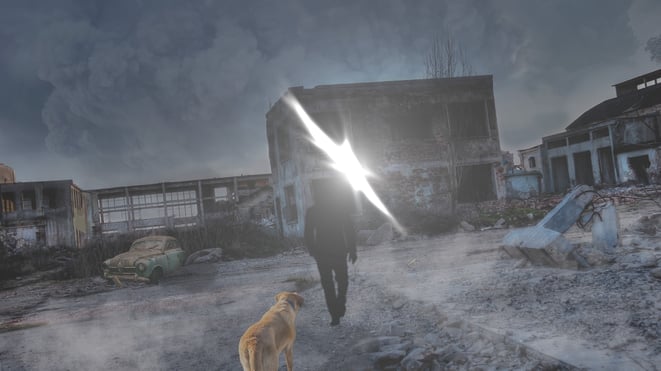 時空の裂け目から現れた謎の男イメージ