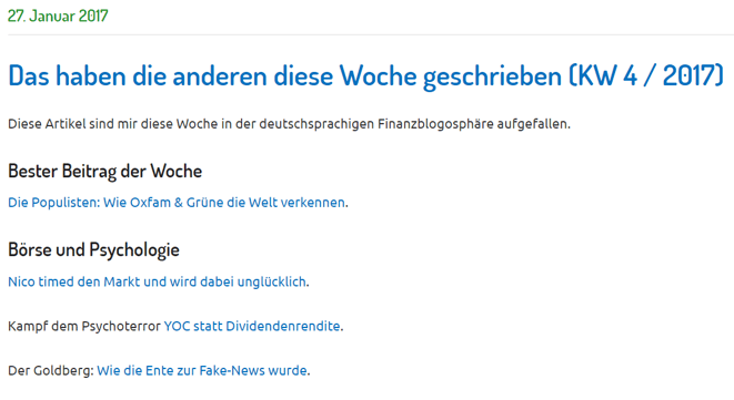 freaky finance, Finanzwesir, Lesetipps, Screenshot