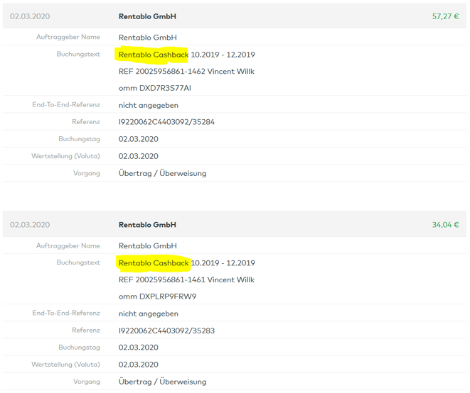 freaky finance, Rentablo, Cashback, Fondskosten verringern, Cashback 4. Quartal 2019