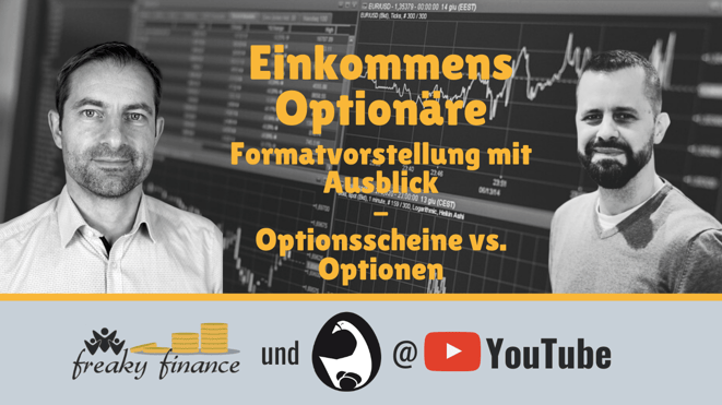 freaky finance, Podcast, Die Einkommensoptionäre, Luis Pazos, Vincent Willkomm, Hochdividendenwerte, Optionshandel