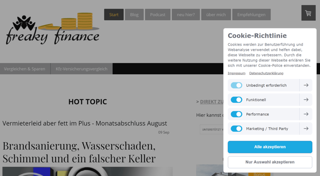 freaky finance, Cookie Richtlinie, Blog, Datenschutz