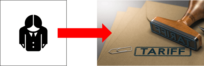 関税負担のお願いイラスト