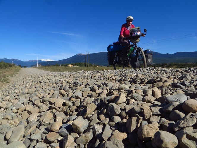 Mühsam, das Fahrad fahren.