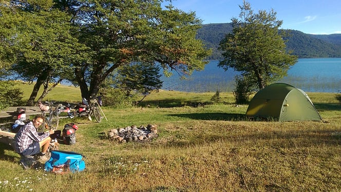 Morgen an der wunderschönen Laguna Galletue.