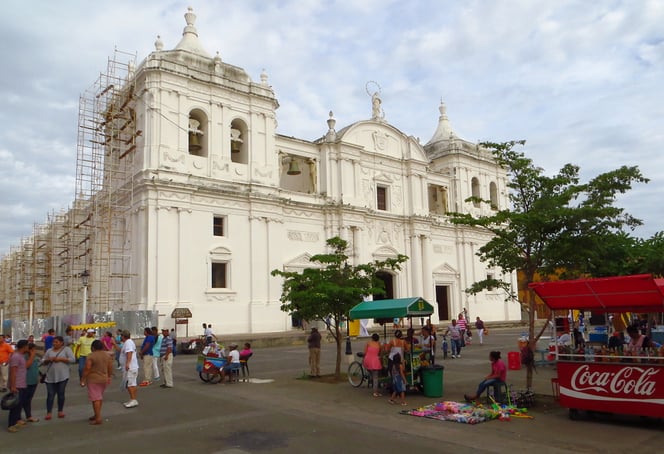 Die schöne Kathedrale von Léon.