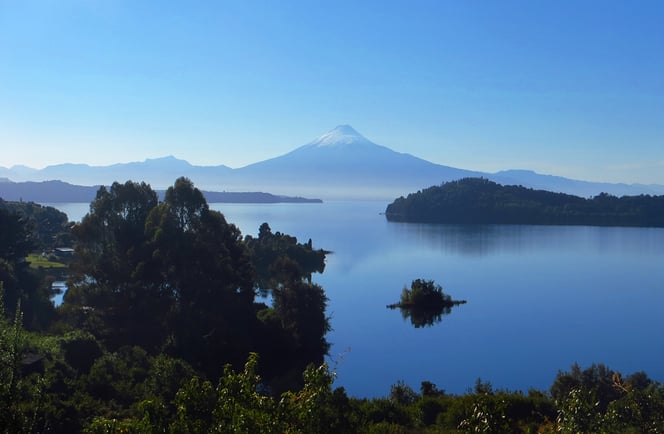 Der Osorno im Morgenlicht.