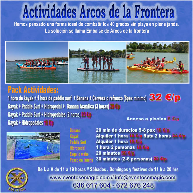 actividades acuáticas en Arcos de la frontera