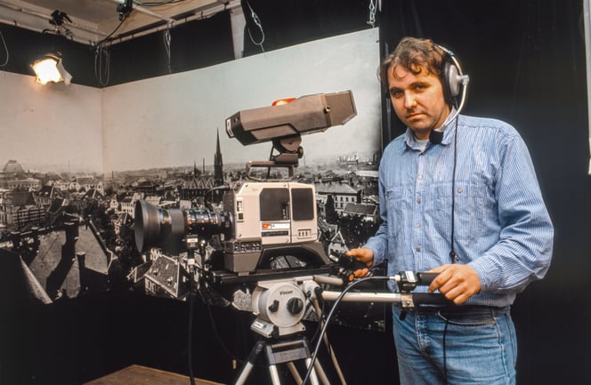 Studiokamera beim Offenen Kanal Essen (OK43), 1992