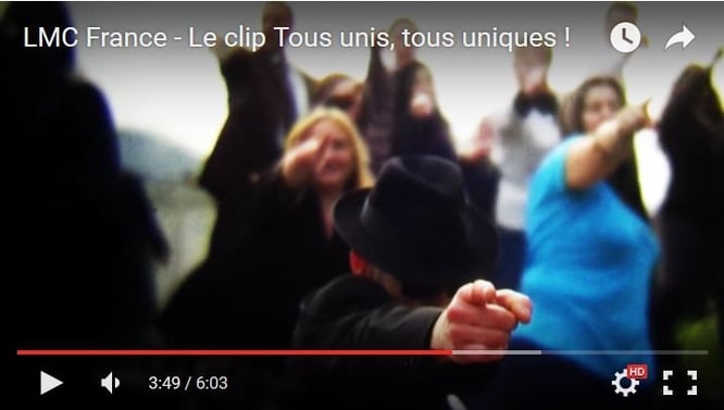 Clip LMC France Tous unis tous uniques Blues Brothers auteur chanteur claude Gratereau musicien