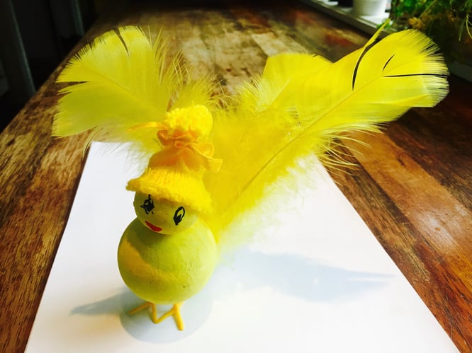 Mine barns verk 3: En frøken som bruser med fjærene.