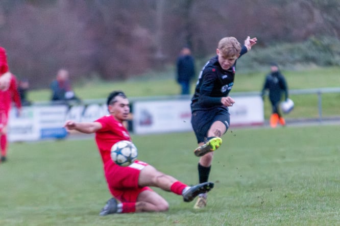 Eine der wenigen Chancen zur Ergebniskosmetik hier durch Fabio Vögele.