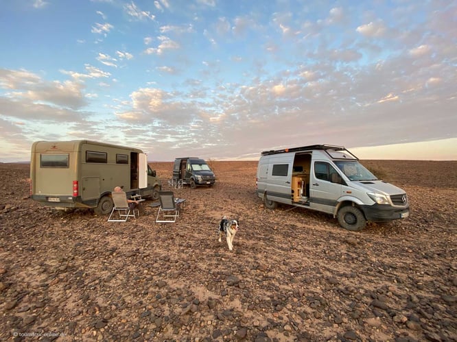 Unser Übernachtungsplatz am Morgen
