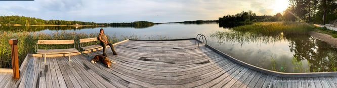 zu Fuß vom Stellplatz in Rimforsa