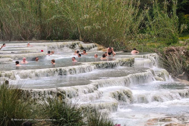 Thermen von Saturnia  mit dem Wohnmobil
