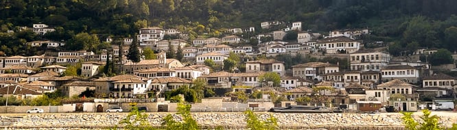 Mit dem Wohnmobil in Berat in Albanien