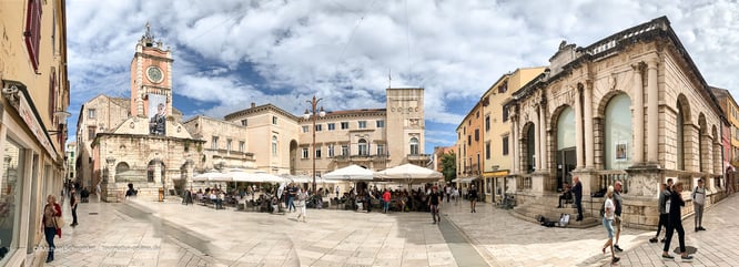 römischen und venezianischen Ruinen in der Altstadt von Zadar Kroatien