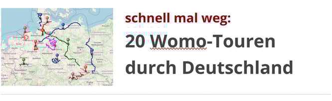 15 kurze Wohnmobiltouren in Deutschland