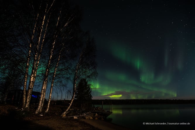 Polarlichter am Wohnmobilstellplatz Remholmen