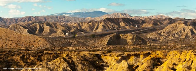 Tabernas Spanien Wüste mit dem Wohnmobil