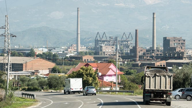 Mit dem Wohnmobil in Elbasan in Albanien