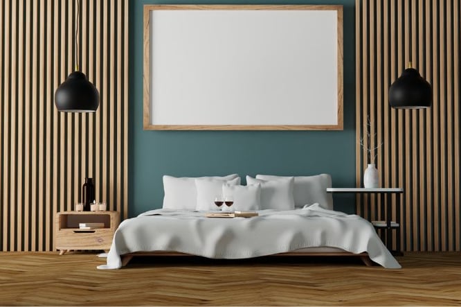 inspiratie en ideeën slaapkamer inrichten met houten wandpanelen