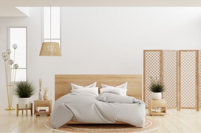 ideeën natuurlijke bruine slaapkamer inrichting