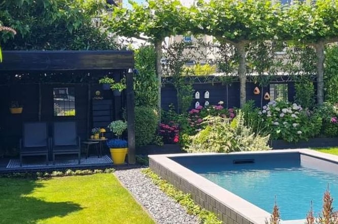 Ideeën tuin inrichtrn met zwembad