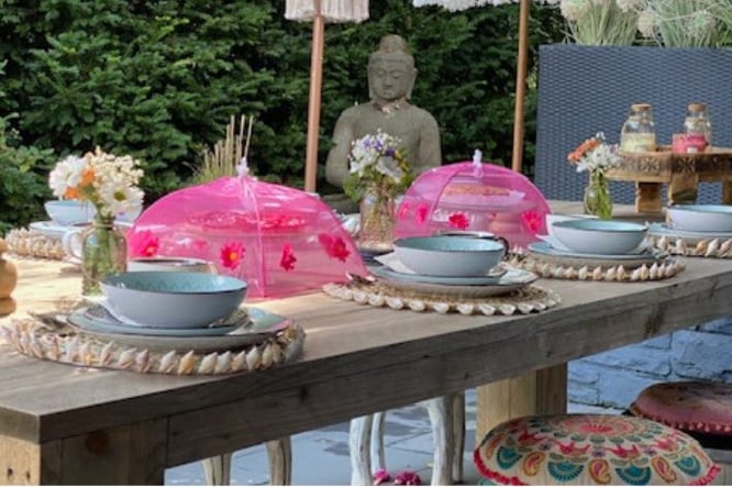 Eettafel en tuinmeubels Ibiza tuin