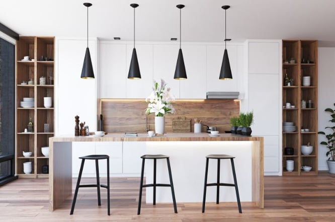 ronde moderne hanglampen voor boven kookeiland