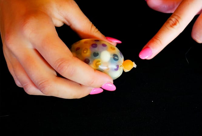 crafts for kids, fun activities for kids, stress ball recipe, stress ball, halloween stress ball