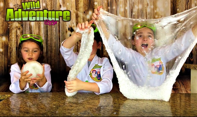 Slime, diy, bubble wrap slime, crafts, slime recipe, the wild adventure girls, bubble wrap