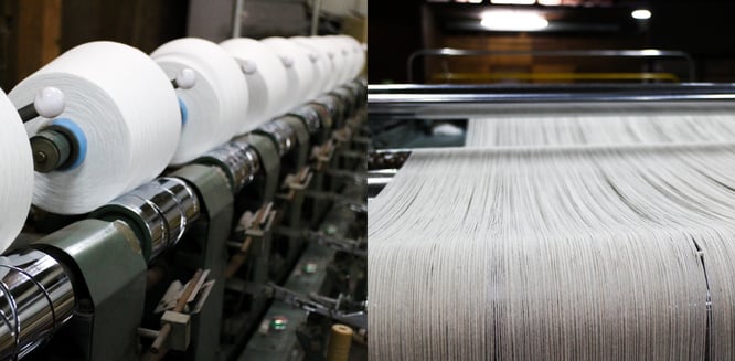 帆布生地を製造する過程の画像