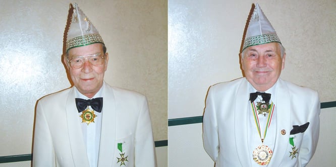 Ab 1999 Senatspräsident Helmut Hebbel links Ehrensenatspräsident Heinrich Lenz