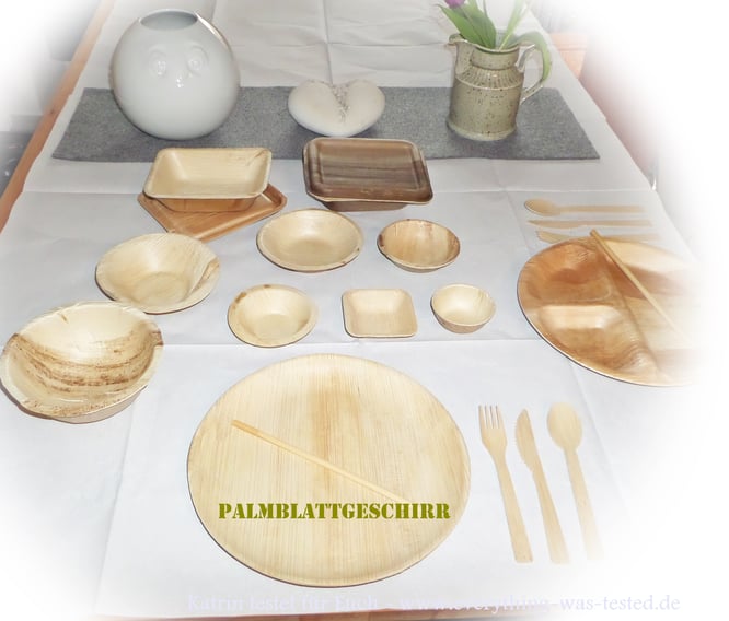 Palmblattgeschirr in viel Größen und Varianten