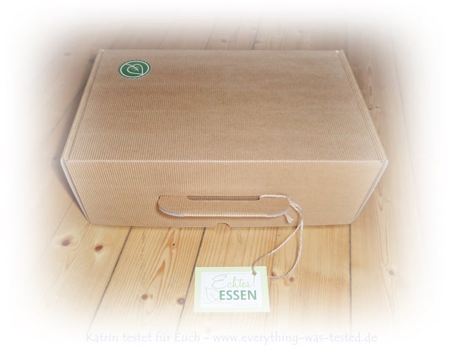 Geschenkkarton in Kofferform (recyclebar ohne Plastik)